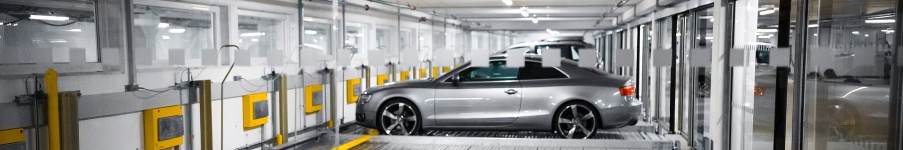 Car parked in a car parking system