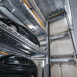 Interiorul sistemului de parcare